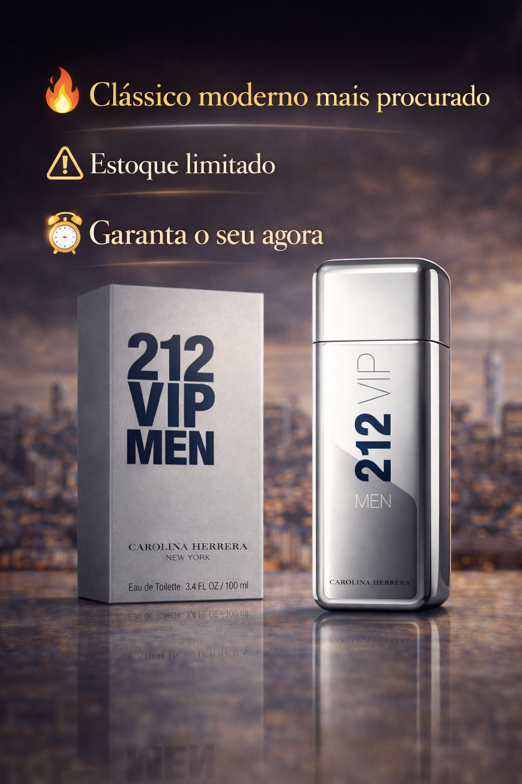 Perfume Carolina Herrera 212 100ml - Elegância moderna para quem vive no ritmo da cidade