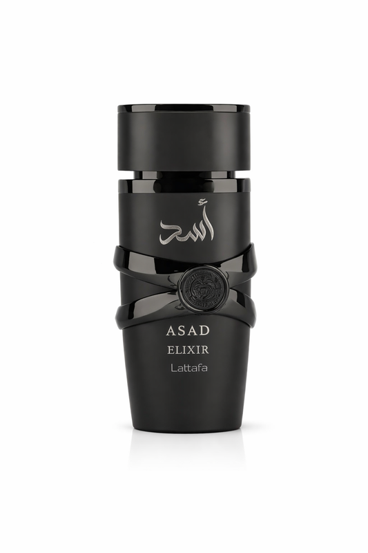 Perfume Asad Elixir 100ml — Não é perfume. É essência de poder concentrada.