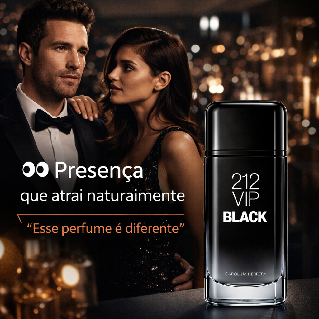 Perfume Carolina Herrera 212 Vip Black 100ml - O perfume da noite, intenso, misterioso e viciante.